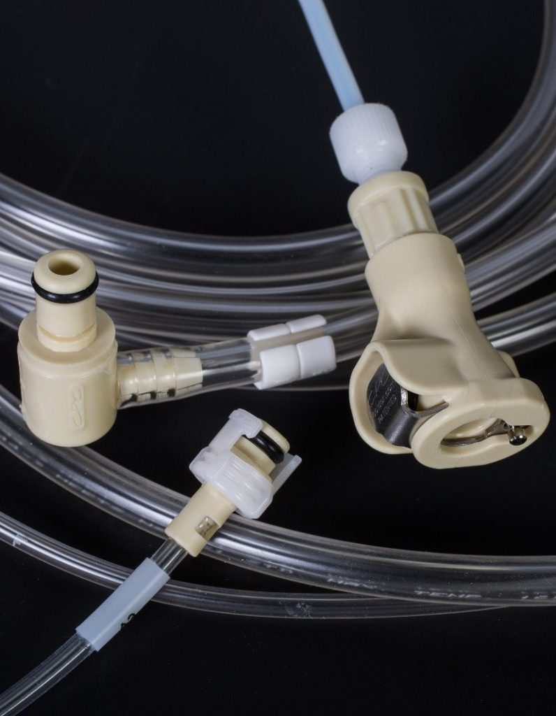Quick Disconnect Fittings on a Polymer Medical Tubing Assembly for Clinical Diagnostics