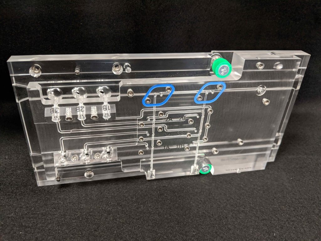 3-layer bonded acrylic dispensing manifold