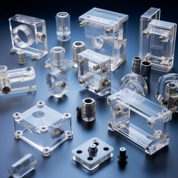 Collection of sample cnc machined acrylic parts